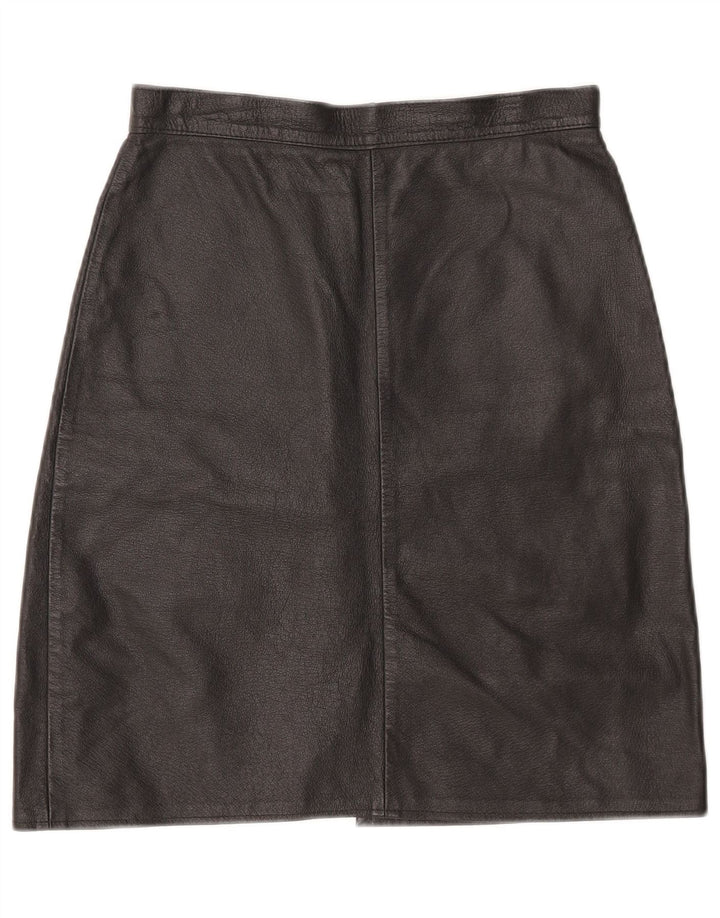 Vintage Damen Lederrock Small W26 Schwarz