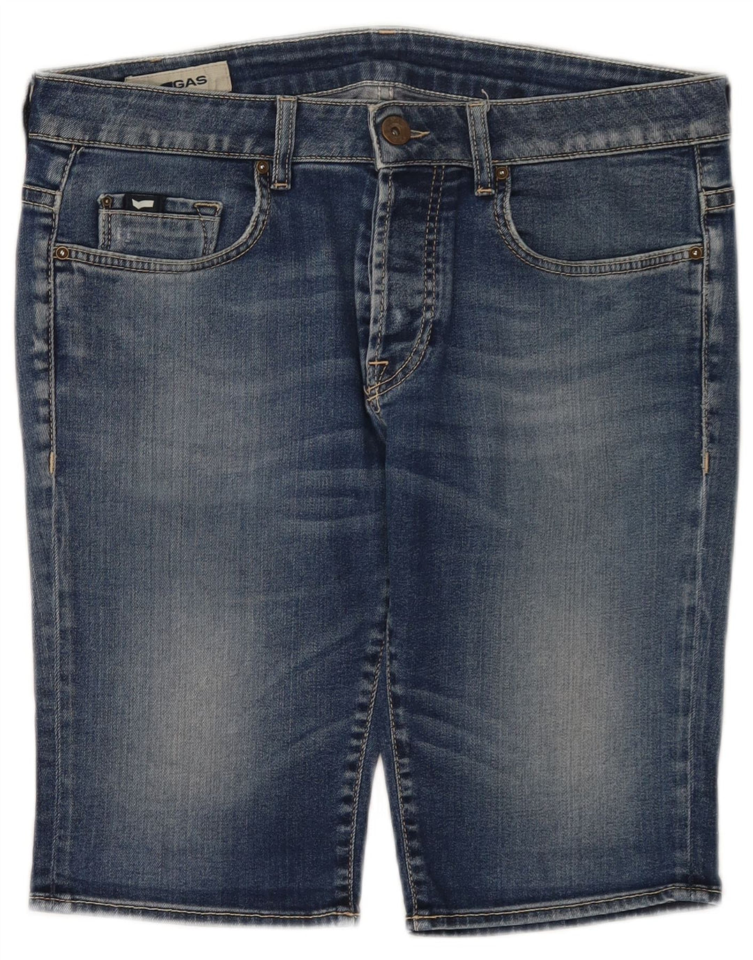 Gas Damen Jeansshorts W34 Große blaue Baumwolle