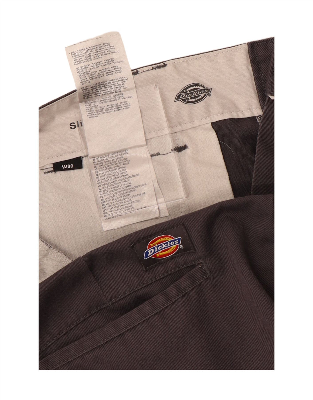 DICKIES Herren-Chinoshorts mit schmaler Passform, W30, mittelgraue Baumwolle