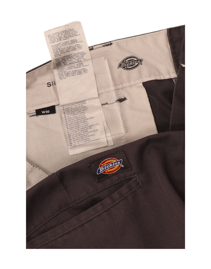 DICKIES Herren-Chinoshorts mit schmaler Passform, W30, mittelgraue Baumwolle