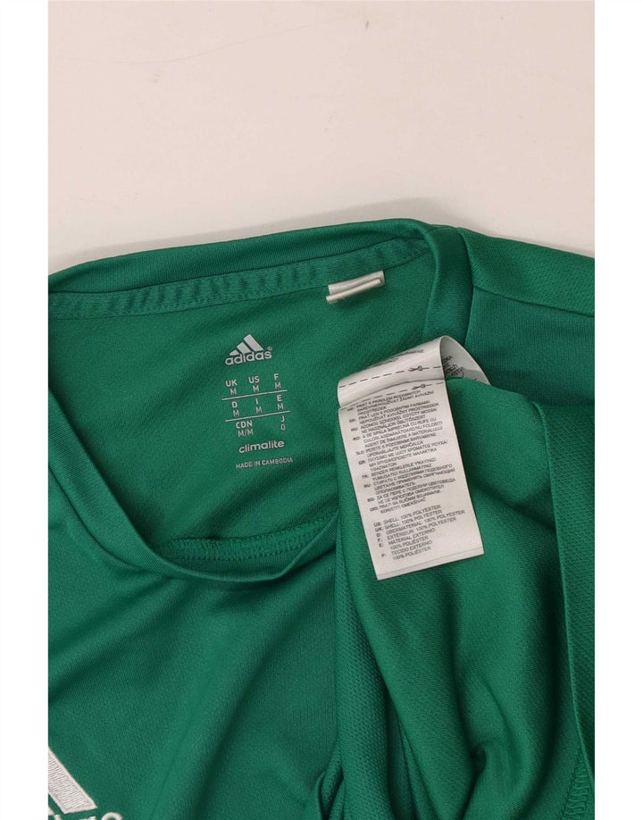 Adidas Herren Climalite T-Shirt Top Mittelgrünes Polyester