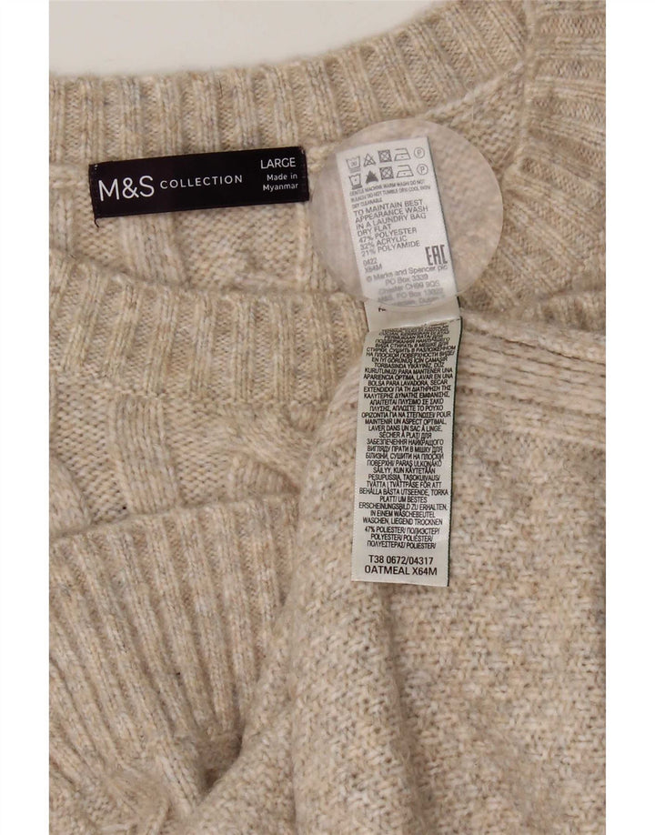 Marks & Spencer Damen Weste Tank Top UK 16 Large Beige Polyester