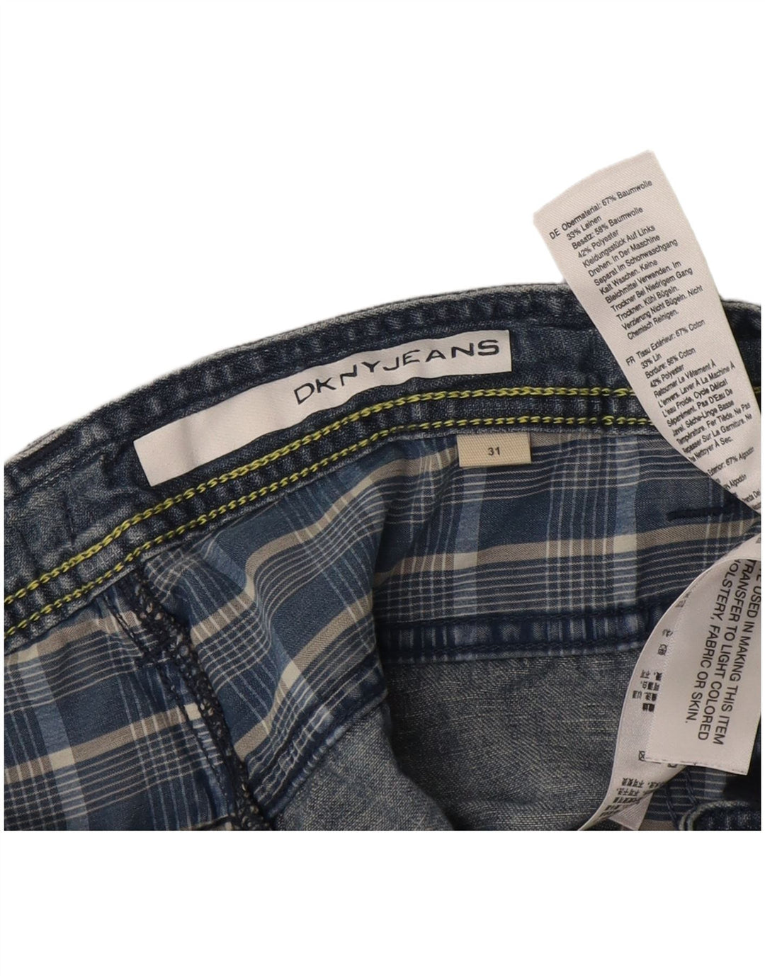 Dkny Herren Jeansshorts W31 mittelblaue Baumwolle