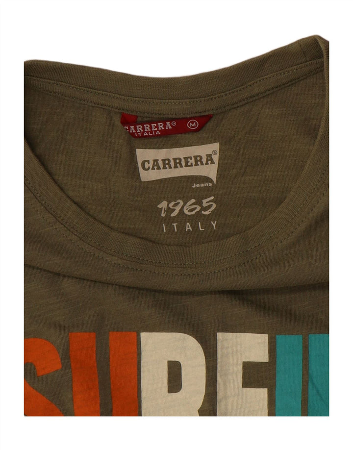 Carrera Herren Grafik-T-Shirt-Oberteil Medium Khaki Gefleckt