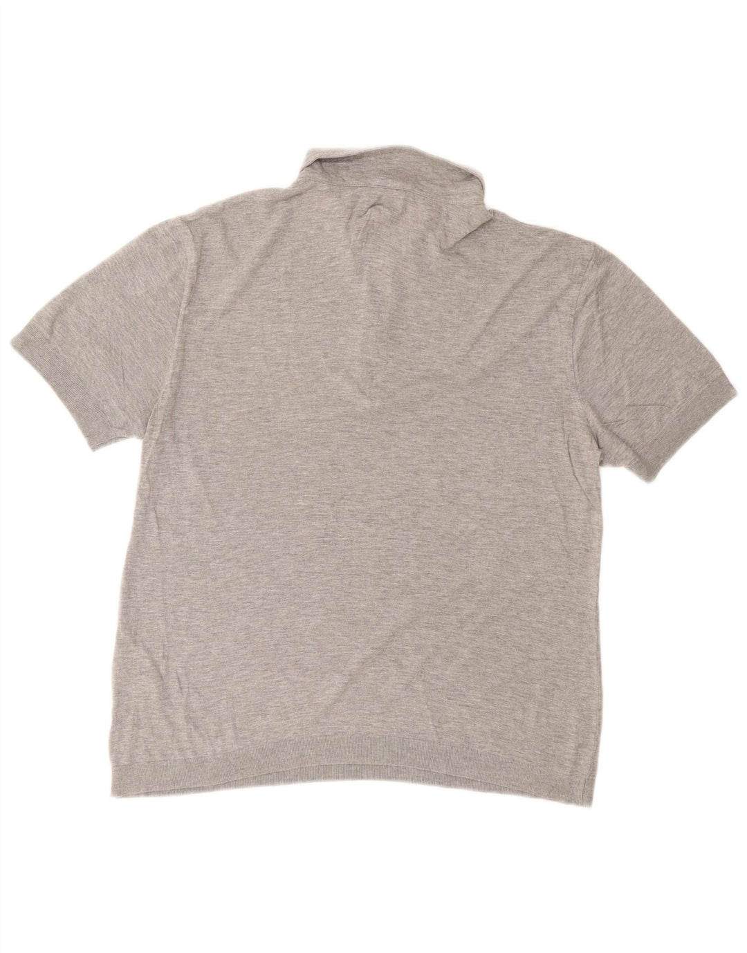 REISS Mens Polo Shirt XL Grey Flecked Cotton