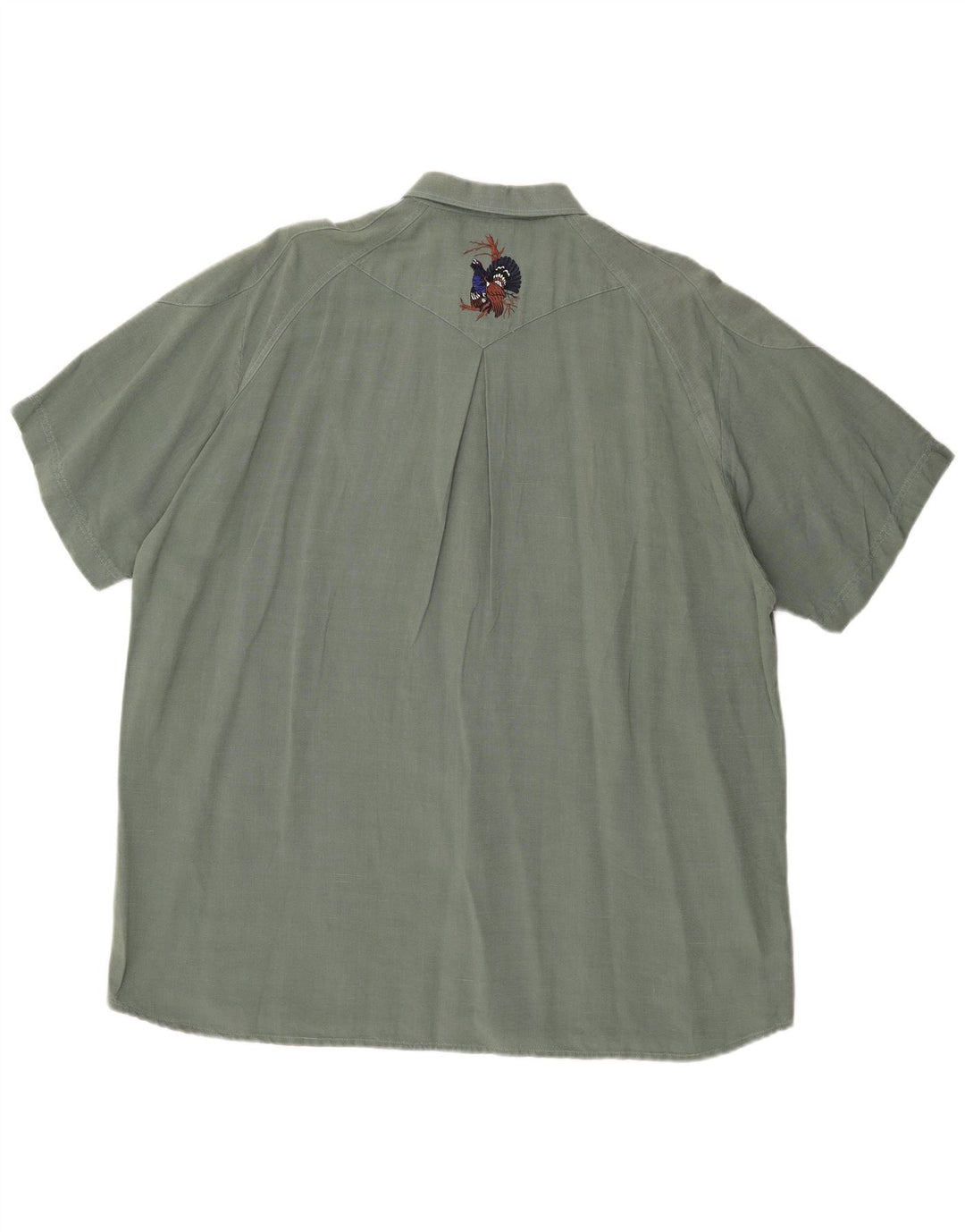 Vintage Herren Kurzarmhemd 2XL Grün