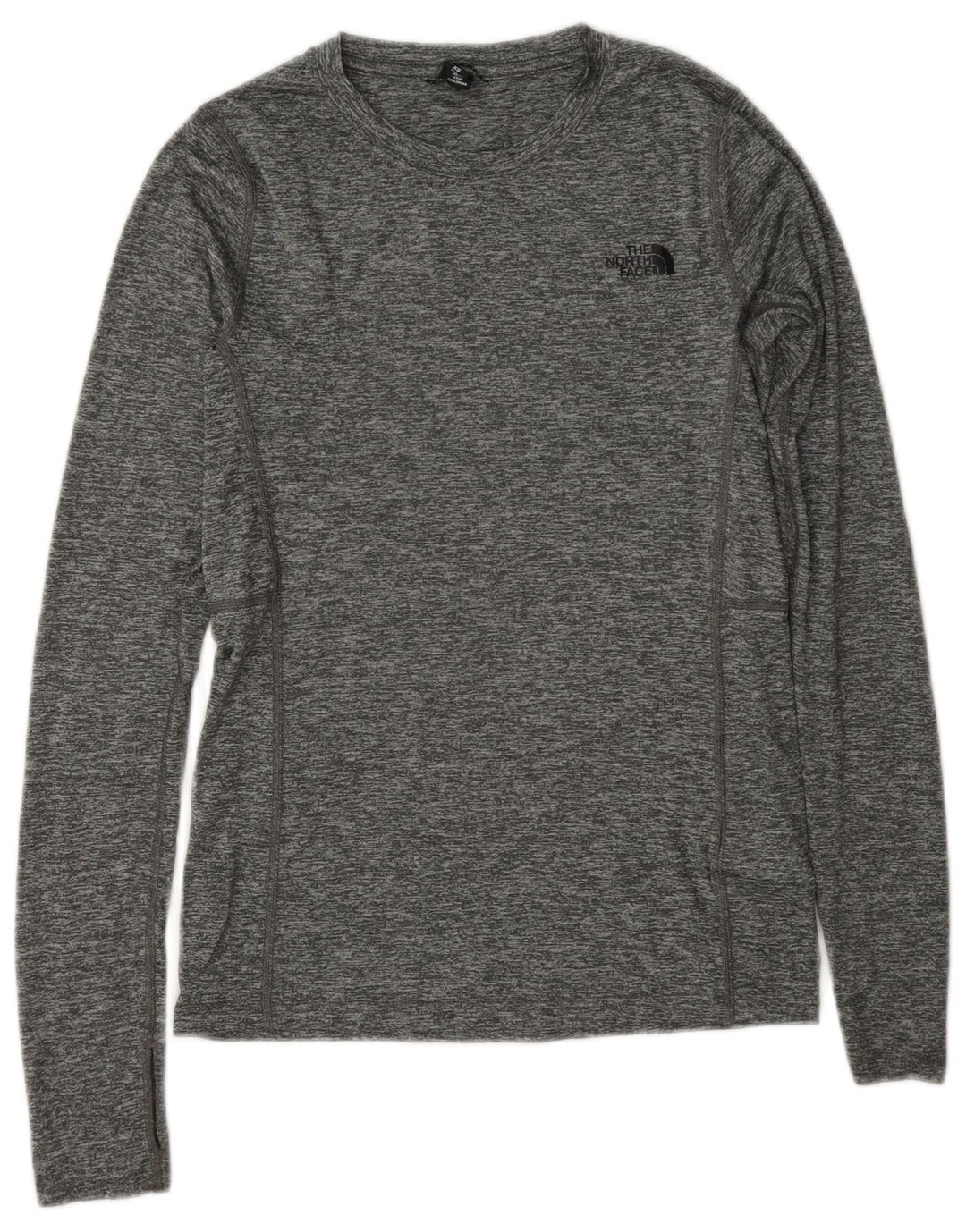 The North Face Damen-Oberteil, langärmelig, UK 6, XS, grau geflecktes Polyester