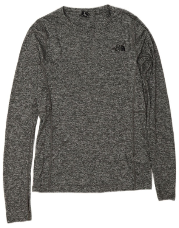 The North Face Damen-Oberteil, langärmelig, UK 6, XS, grau geflecktes Polyester