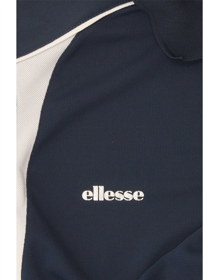 Ellesse Herren-Poloshirt, mittelgroß, Marineblau, Farbblock