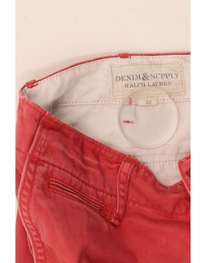 Ralph Lauren Herren Denizen Chino Shorts W32 Mittelrote Baumwolle