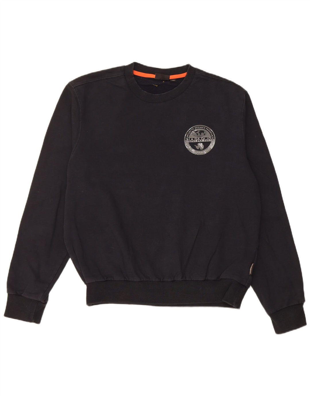 Napapijri Herren-Sweatshirt mit Grafik, groß, aus schwarzer Baumwolle