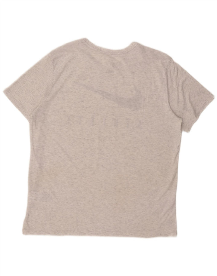 Nike Herren Athletic Cut Graphic T-Shirt-Oberteil XL Grau meliertes Polyester