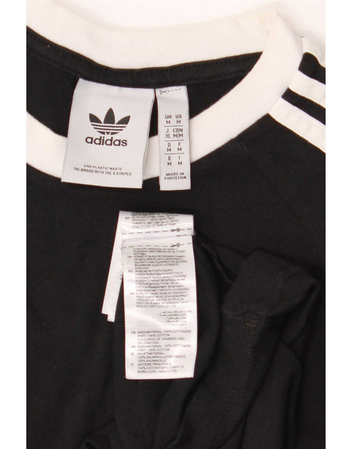 Adidas Herren T-Shirt Top Medium Schwarz Baumwolle