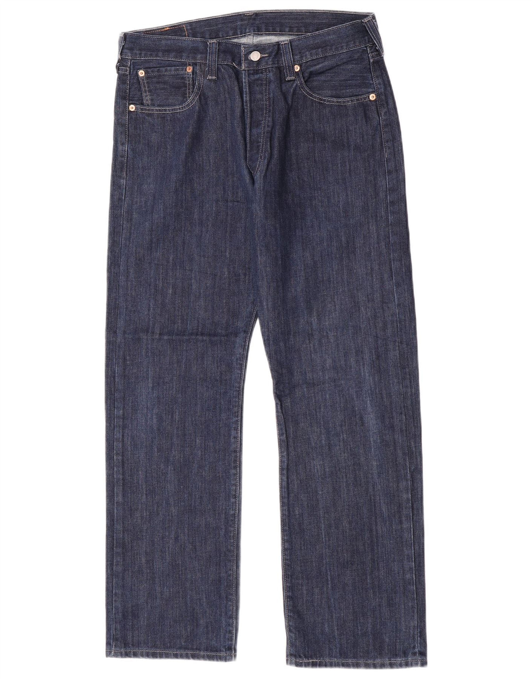 Levi's Herren 501 Straight Jeans W36 L30 Marineblaue Baumwolle