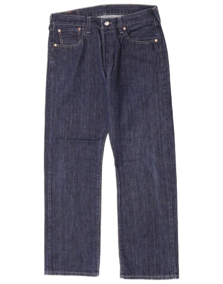 Levi's Herren 501 Straight Jeans W36 L30 Marineblaue Baumwolle