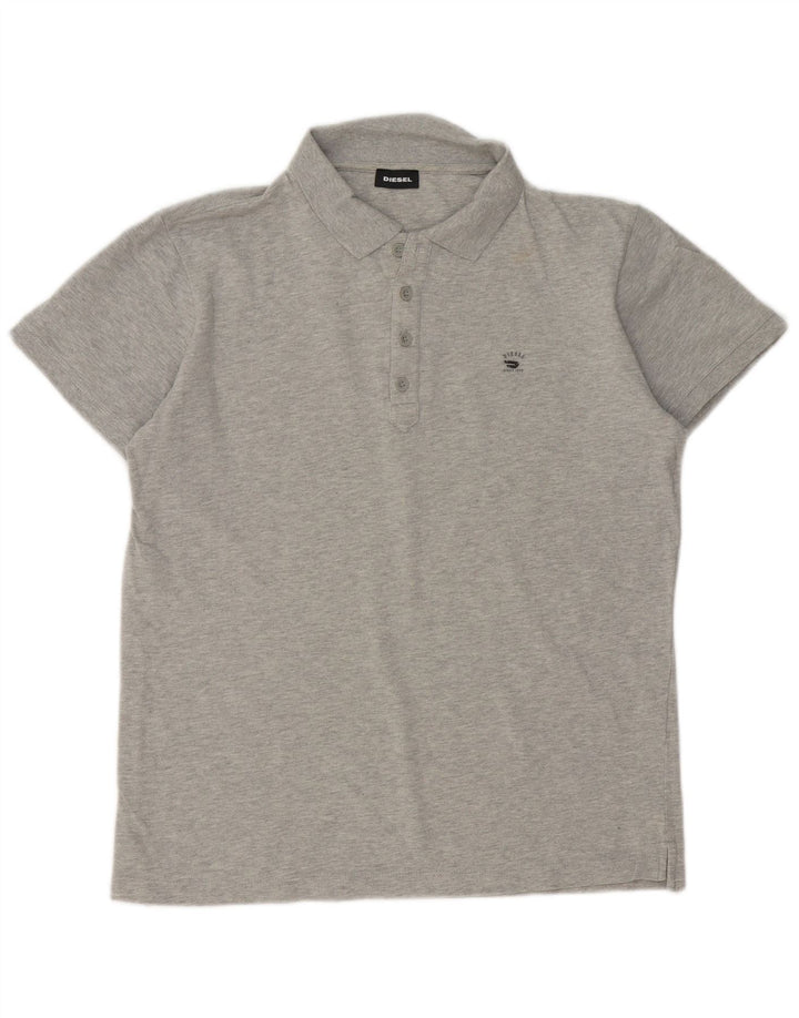 Diesel Herren-Poloshirt, große graue Baumwolle