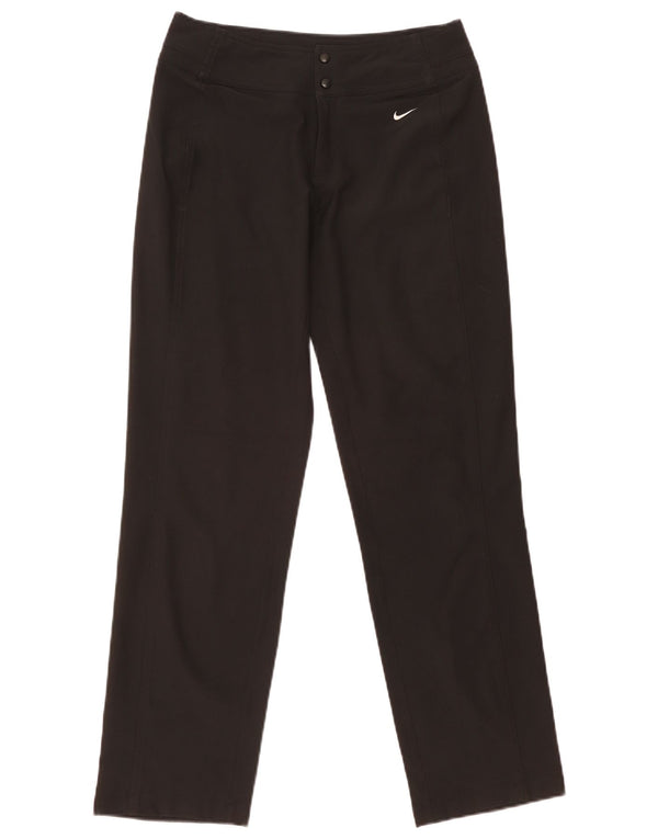 Nike Damen Straight Casual Hose UK 8/10 Small W30 L31 Schwarz