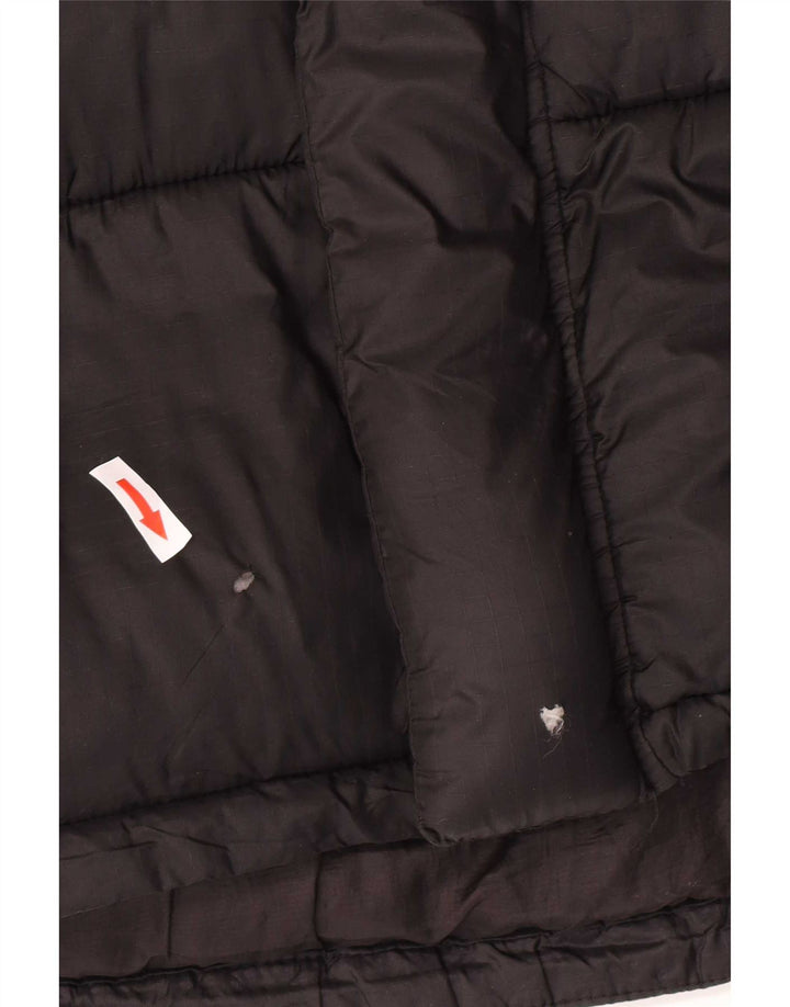 Zara Herren Wattierte Jacke UK 38 Medium Schwarz Polyamid