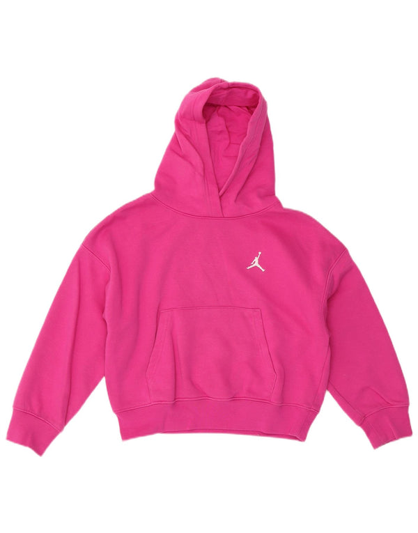 Jordan Mädchen-Kapuzenpullover mit lockerer Passform, 8–9 Jahre, Größe S, Rosa, Baumwolle, Sport