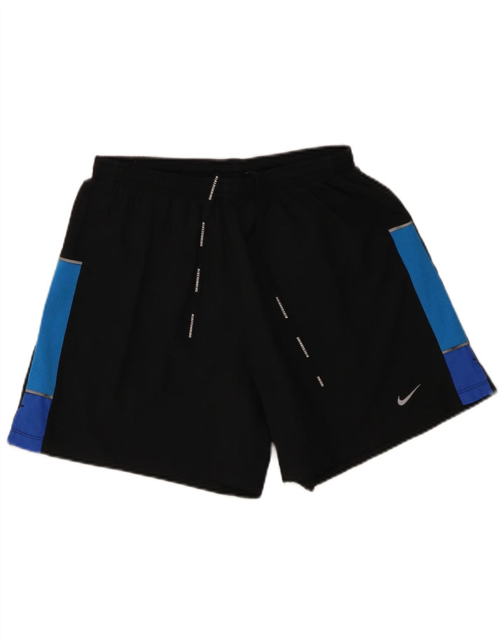 Nike Herren Dri Fit Sportshorts Mittelschwarzes Colourblock-Polyester