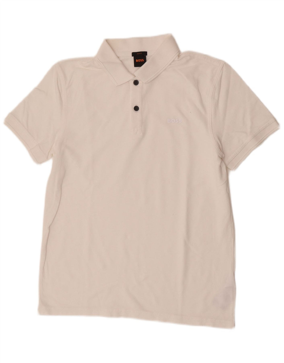 Hugo Boss Slim-Fit-Poloshirt für Herren aus mittelweißer Baumwolle