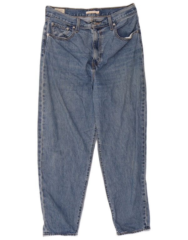 Levi's Damen High Waist Loose Fit Tapered Jeans W31 L29 Blaue Baumwolle