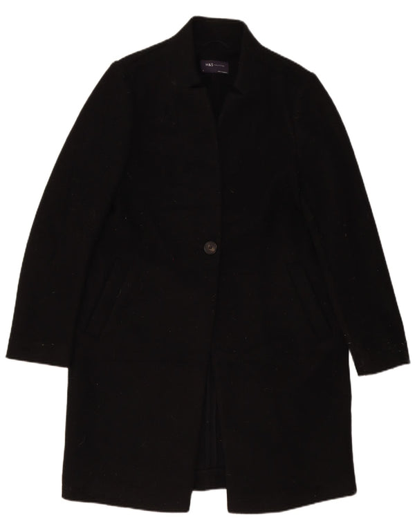 Marks & Spencer Damenmantel UK 10 Small Schwarz Polyester