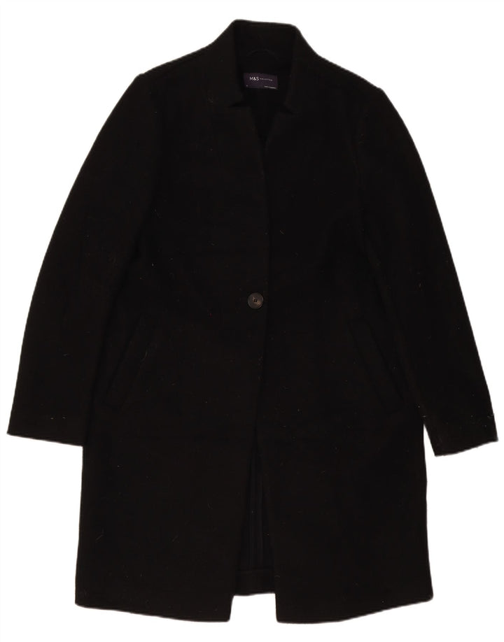 Marks & Spencer Damenmantel UK 10 Small Schwarz Polyester