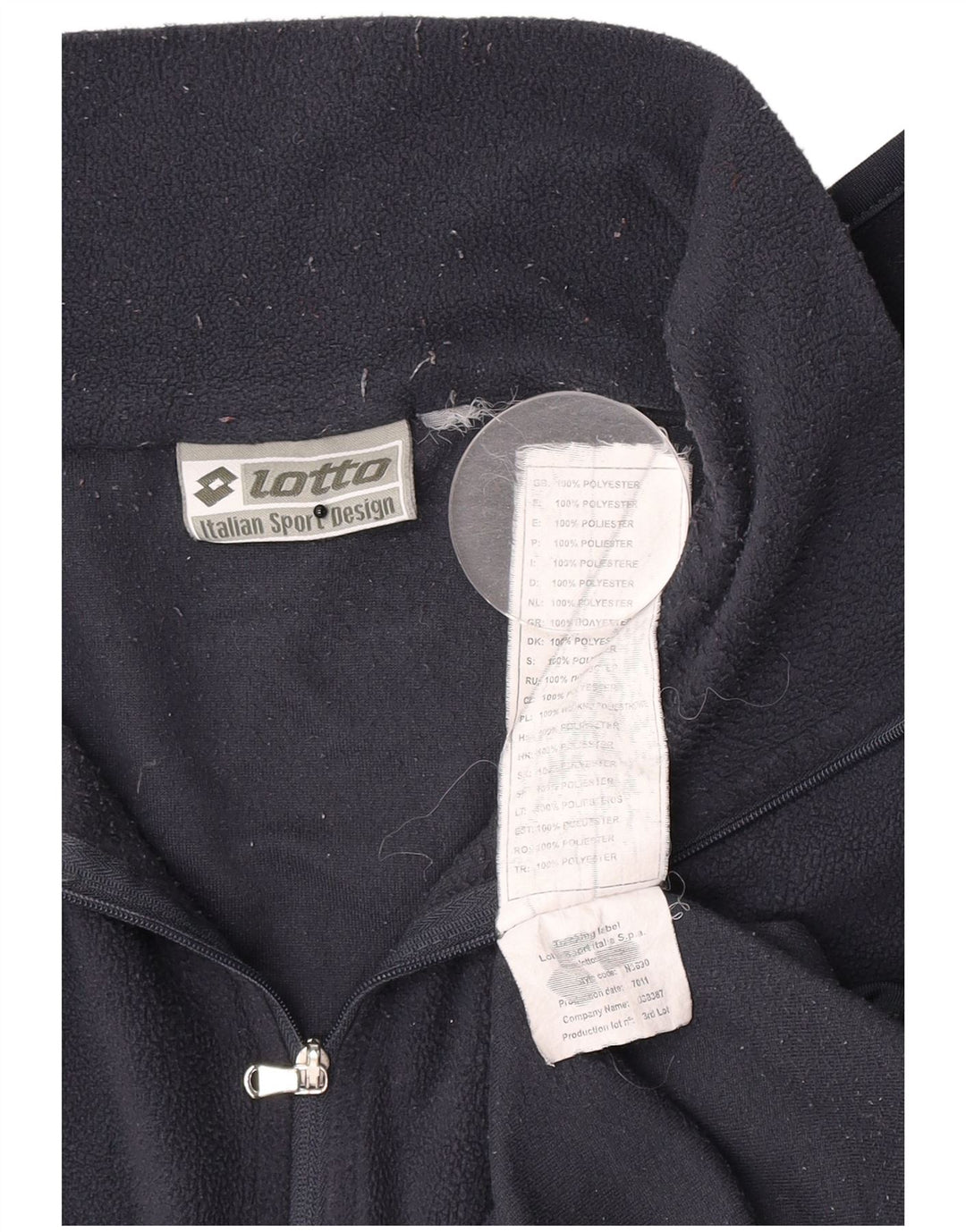Lotto Herren-Fleecepullover mit Reißverschluss am Hals, mittleres Marineblau, Polyester