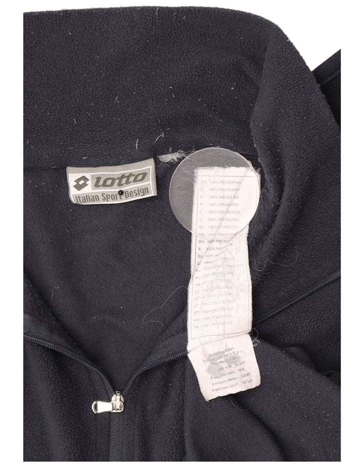 Lotto Herren-Fleecepullover mit Reißverschluss am Hals, mittleres Marineblau, Polyester