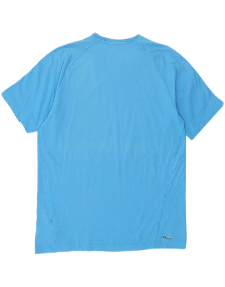 Adidas Herren Climalite T-Shirt Top Große blaue Baumwolle