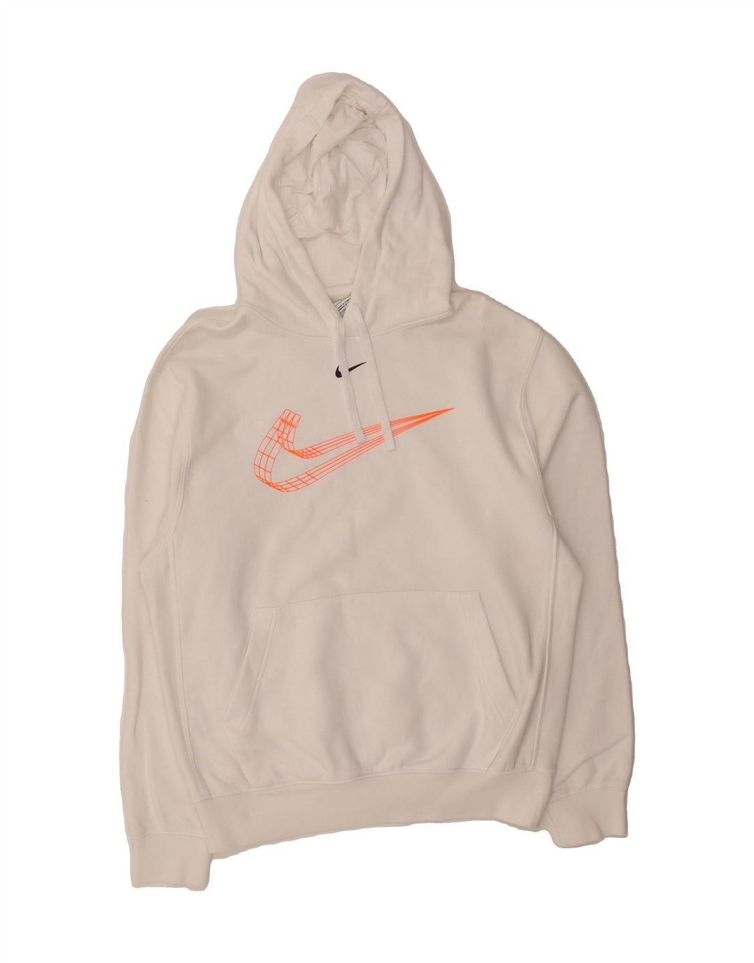 NIKE Mens Graphic Hoodie Jumper Small White Cotton Vintage Nike and Second-Hand Nike from Messina Hembry 