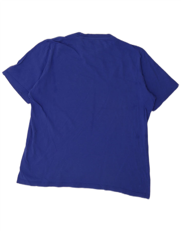 Adidas Herren Grafik T-Shirt Top Große blaue Baumwolle