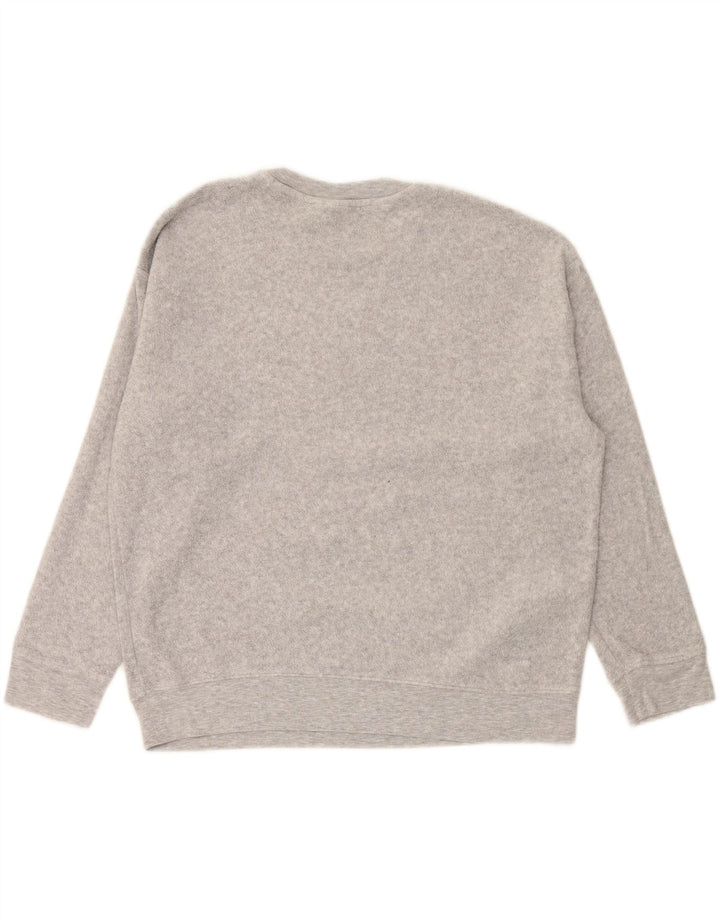 TOPSHOP Womens Oversized Fleece Jumper UK 12 Medium Grey Polyester Vintage Topshop and Second-Hand Topshop from Messina Hembry 