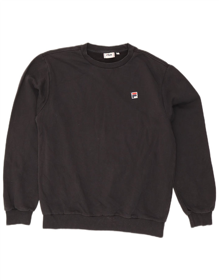 Fila Herren-Sweatshirt-Pullover, mittelschwarz, Baumwolle