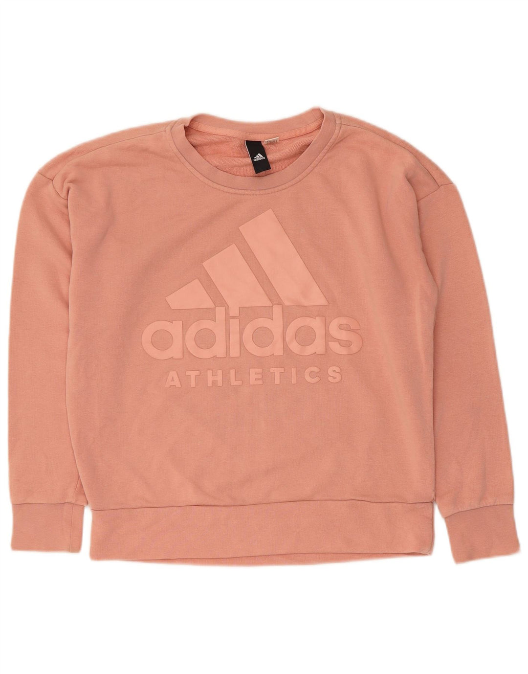 ADIDAS Damen Grafik-Sweatshirt-Pullover UK 14 Mittelrosa