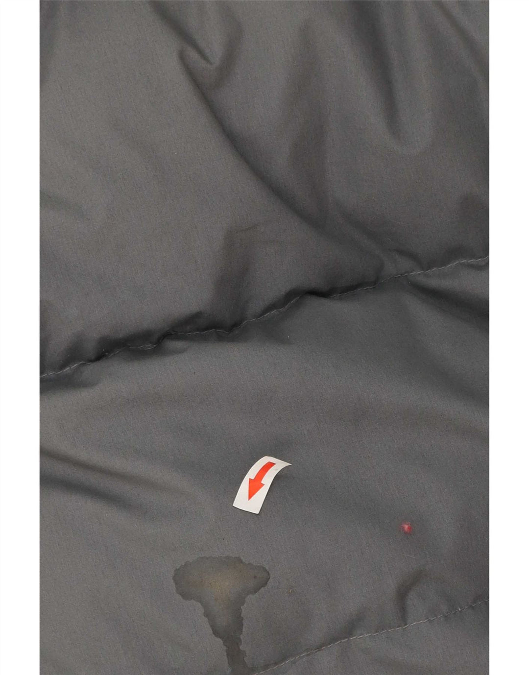 Gepolsterte Vintage-Skijacke für Herren, UK 40, großes graues Farbblock-Polyester