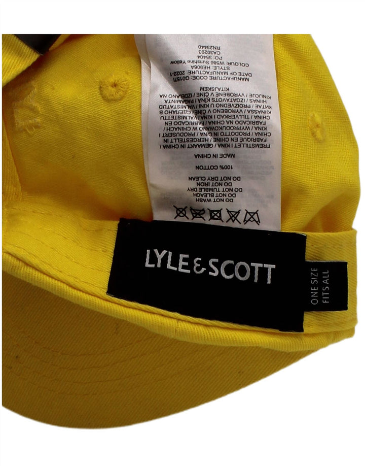 LYLE & SCOTT Herren-Baseballkappe mit Grafik, Einheitsgröße, gelbe Baumwolle, klassisch