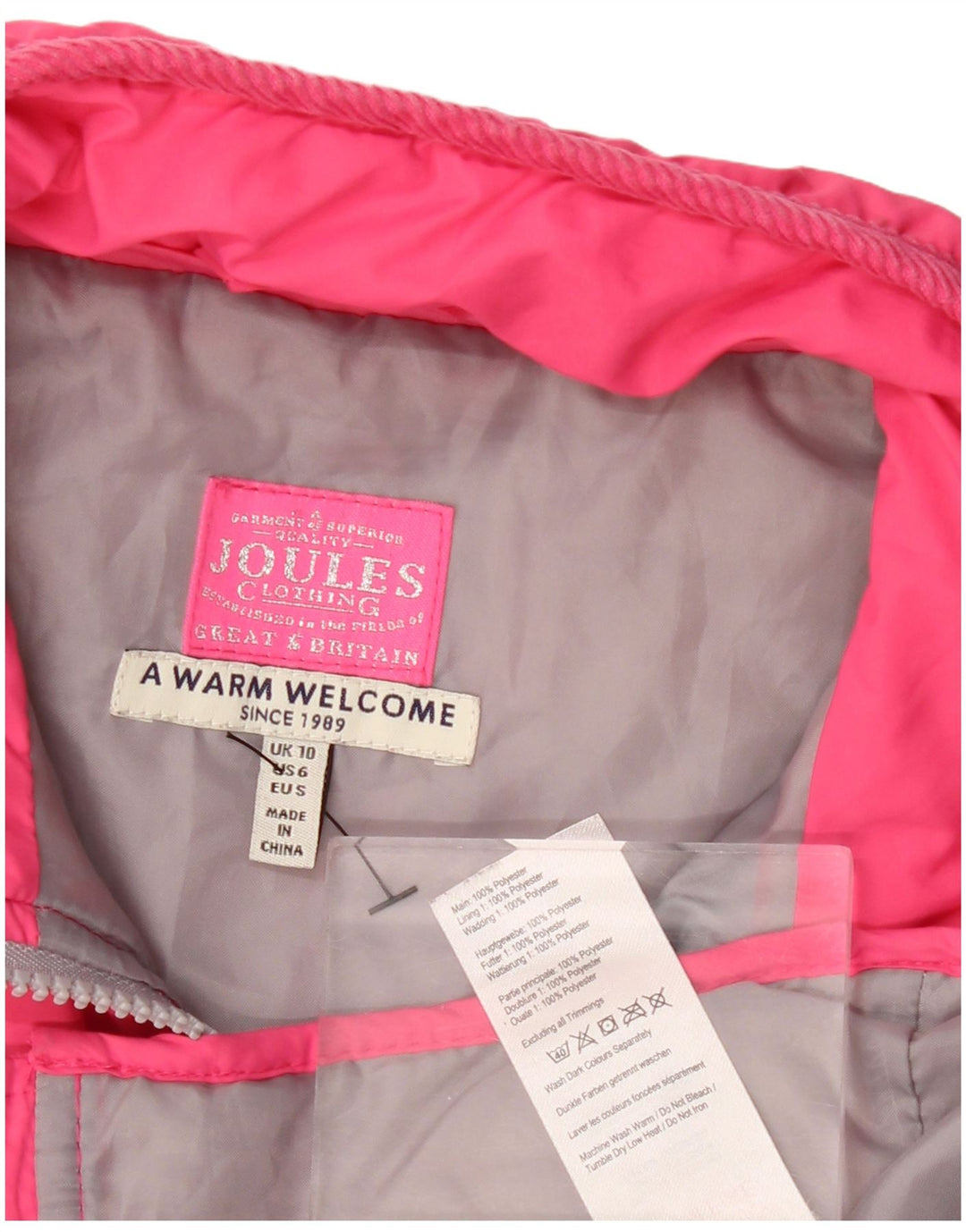 JOULES Damen Steppweste UK 10 Small Pink Polyester
