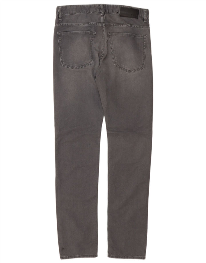 Hugo Boss Herren Slim Jeans W30 L32 Graue Baumwolle