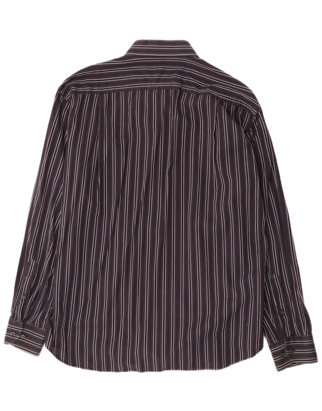 Roccobarocco Herrenhemd Größe 43 17 XL grau gestreifte Baumwolle