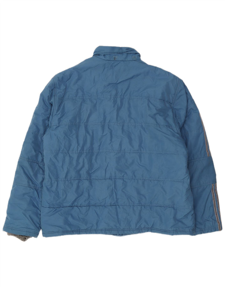 Adidas Herren Wattierte Jacke UK 42 XL Blau Polyester