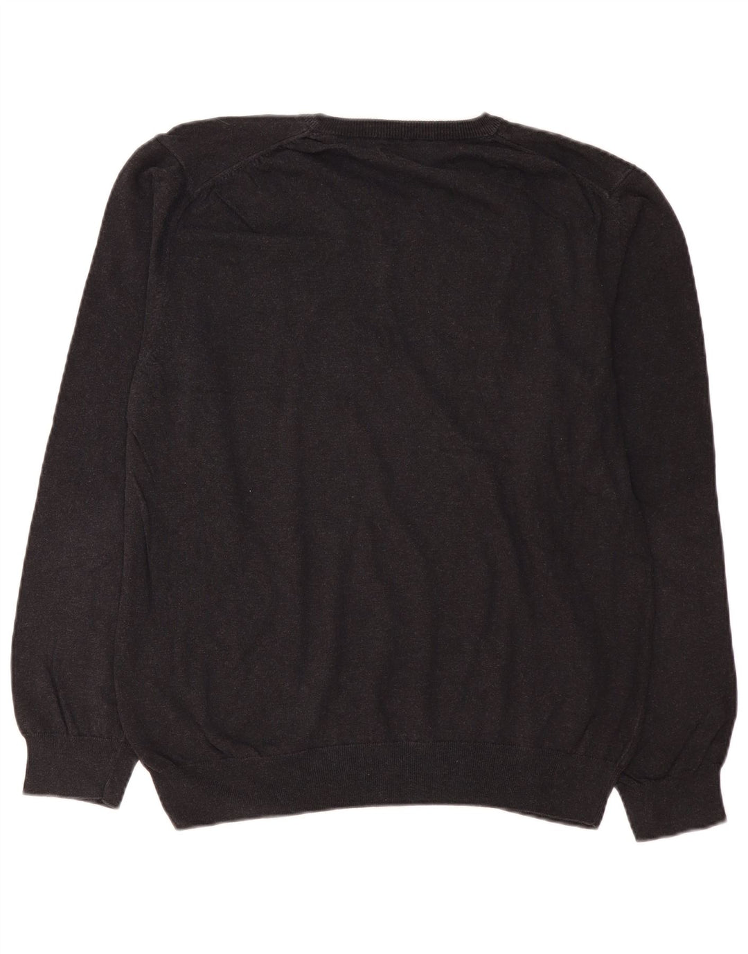 GANT Damen-Pullover mit V-Ausschnitt, XL, graue Baumwolle