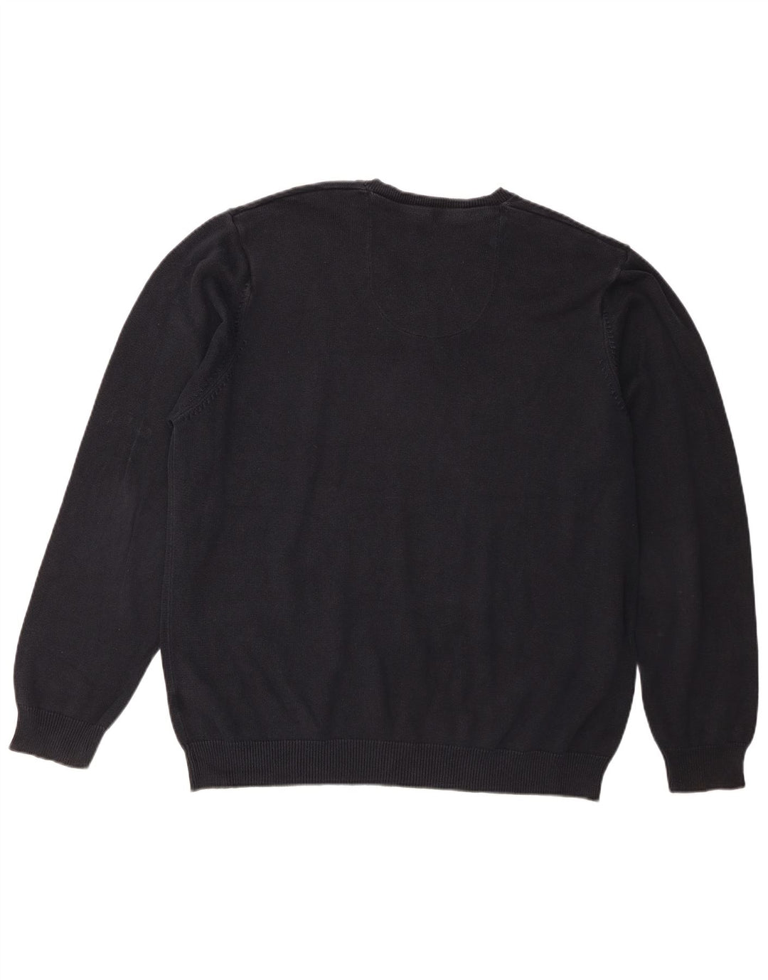 Marks & Spencer Herren Blue Harbor V-Ausschnitt Pullover Pullover XL Schwarz Baumwolle