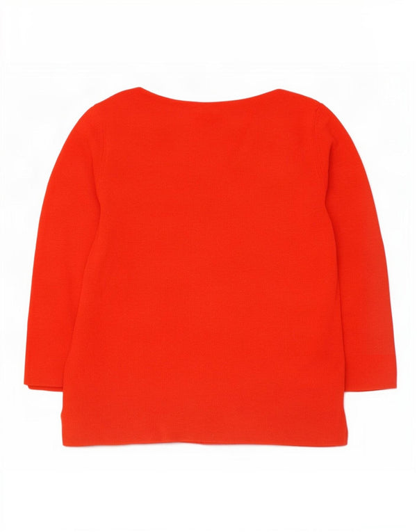 Hobbs Damen-Pullover mit 3/4-Ärmeln und U-Boot-Ausschnitt, UK 12, Mittelrot, Viskose