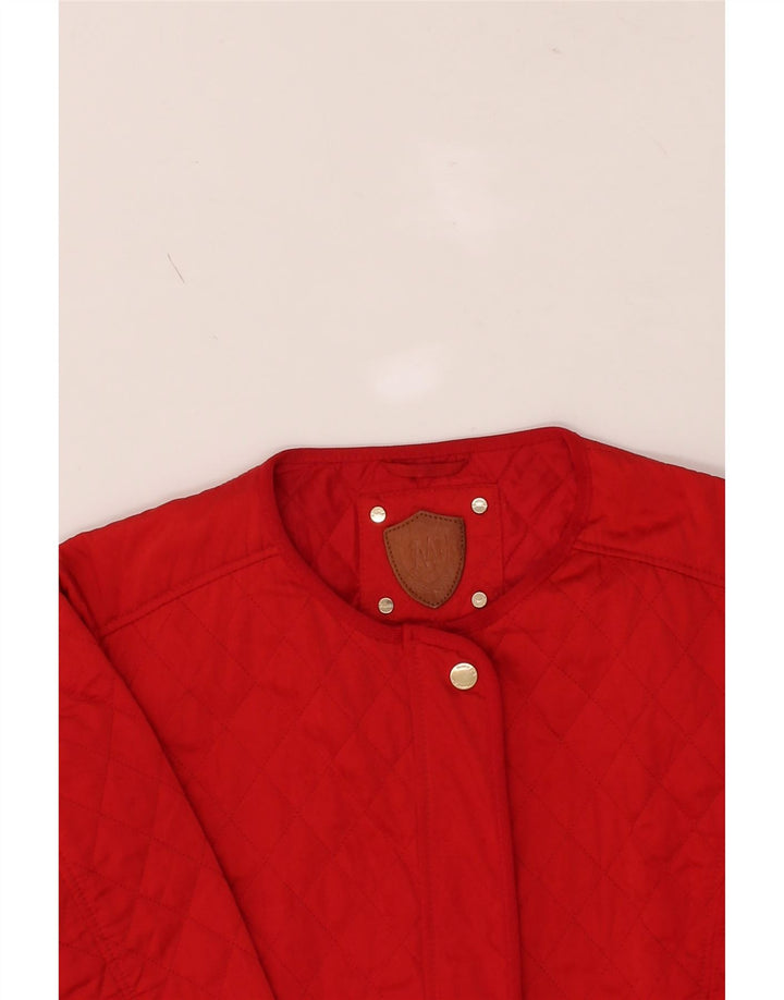 MASSIMO DUTTI Womens Quilted Jacket UK 18 XL Red Polyester Vintage Massimo Dutti and Second-Hand Massimo Dutti from Messina Hembry 
