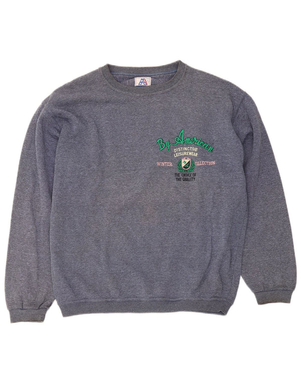 By American Grafik-Oversize-Sweatshirt für Damen, Gr. 16, Blau