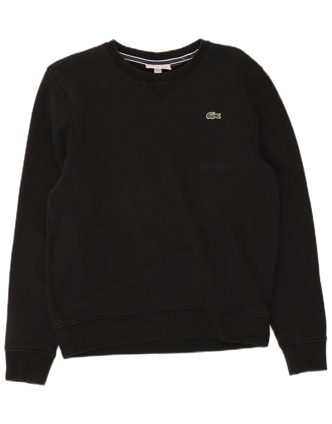 Lacoste Damen-Sweatshirt mit regulärer Passform, Größe 3, klein, schwarze Baumwolle