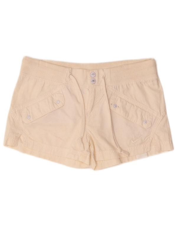 Nike Damen Casual Shorts UK 6/8 XS W25 Off White