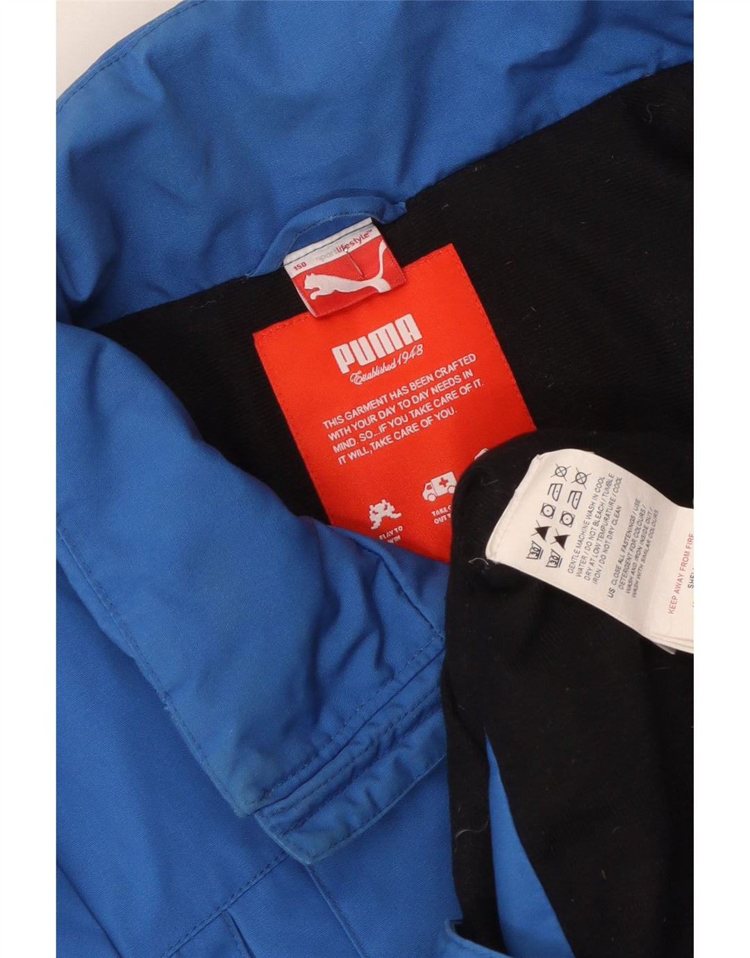 Puma Jungen Windjacke, 11–12 Jahre, blaues Polyester